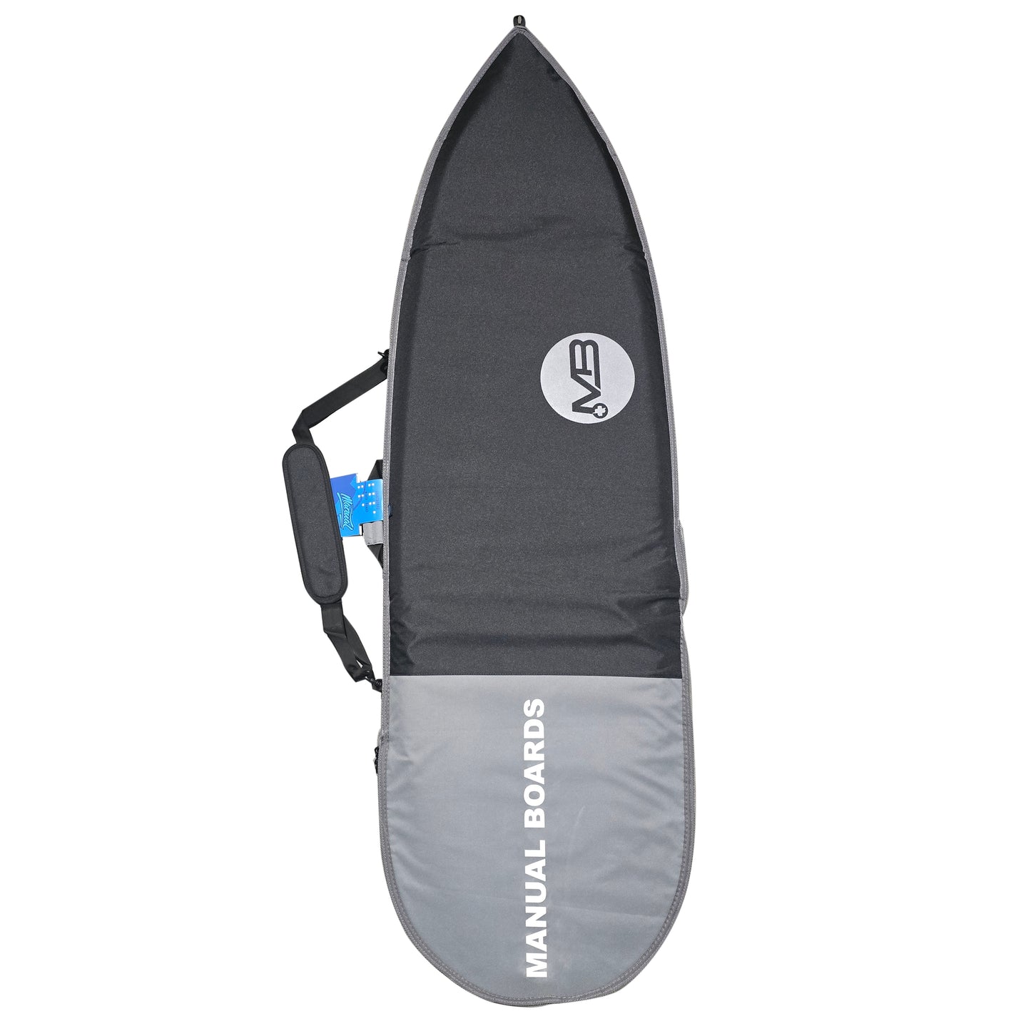 Nylon Silver shortboard cover Black gray