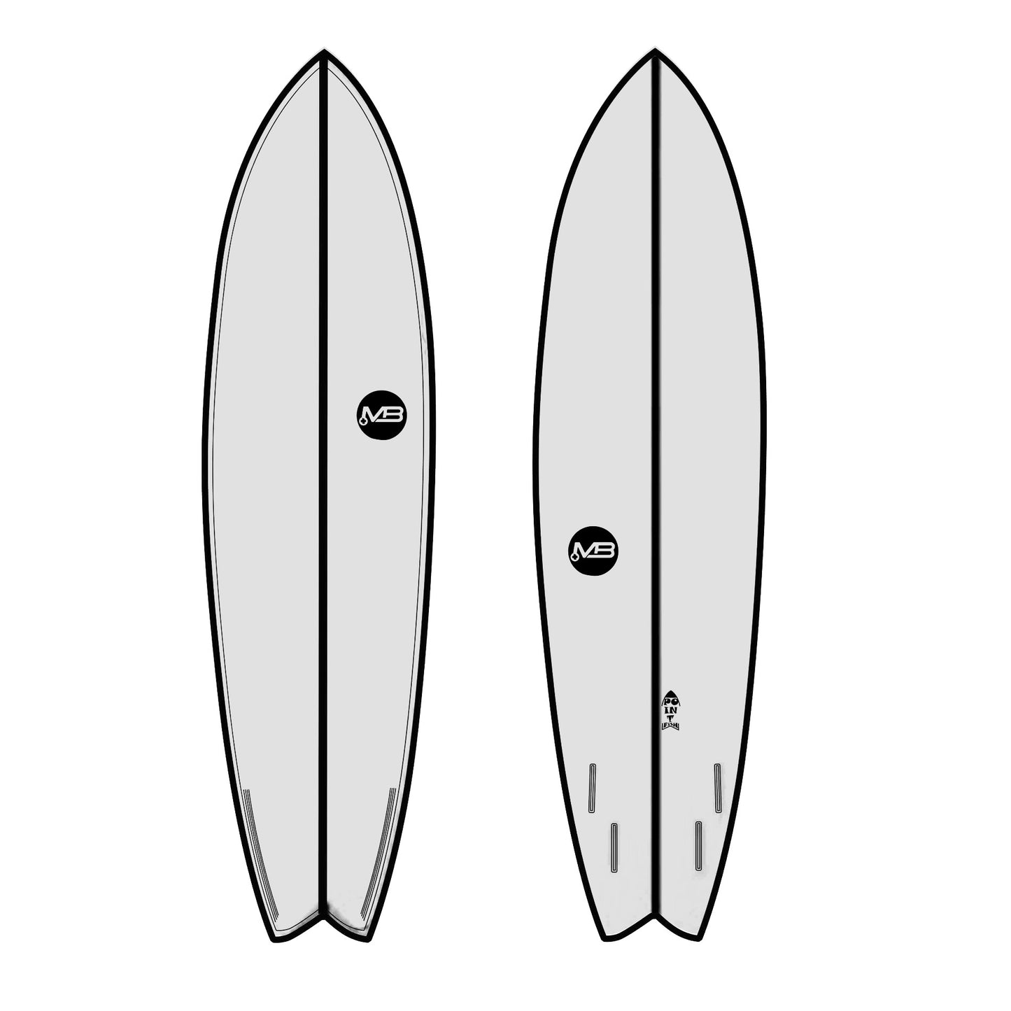 Tabla de Surf Midlenght MB Point fish Epoxy