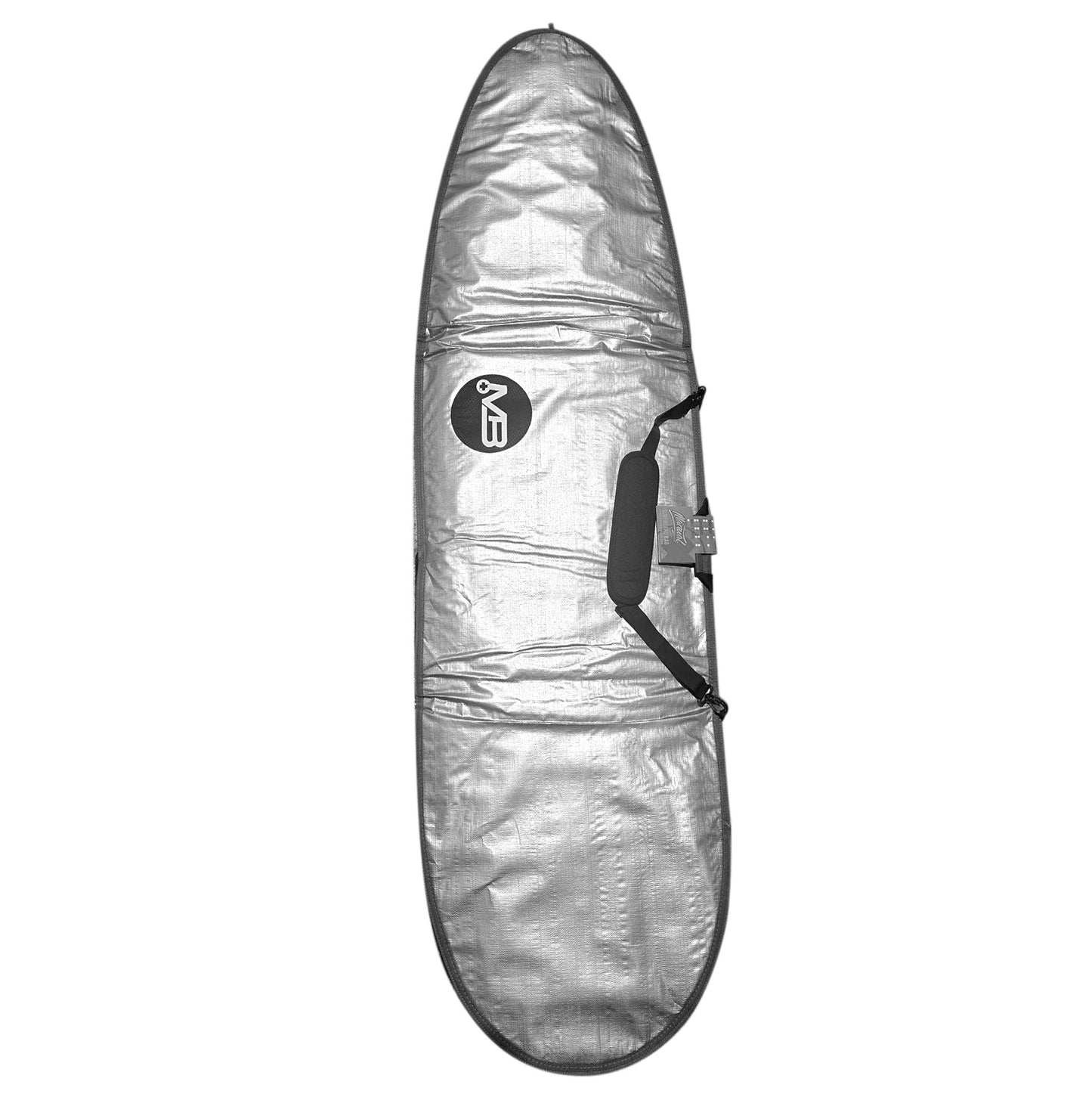 Nylon Silver Funboard Cover Black gray
