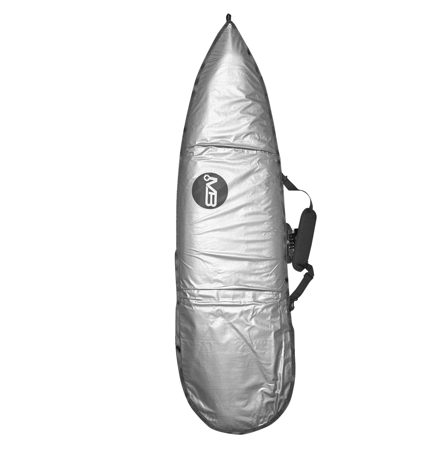 Nylon Silver shortboard cover Black gray
