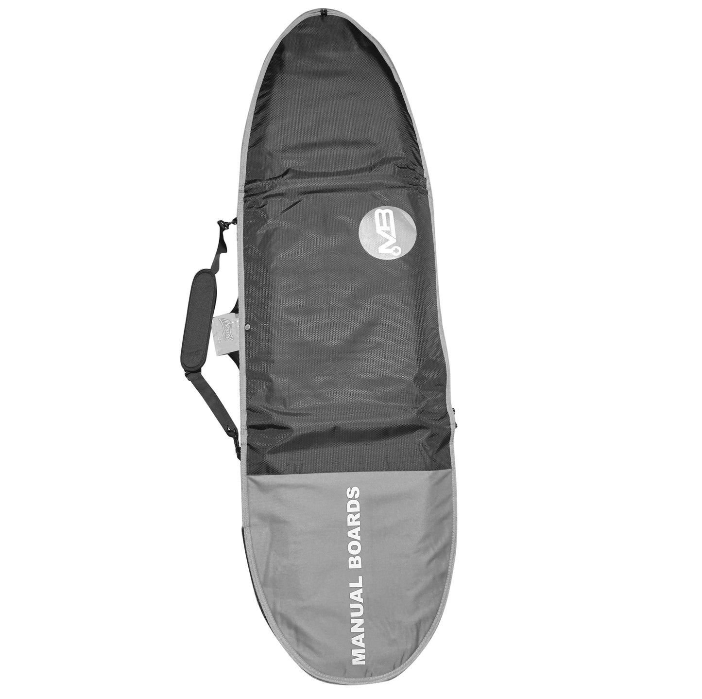 Nylon Silver Funboard Cover Black gray